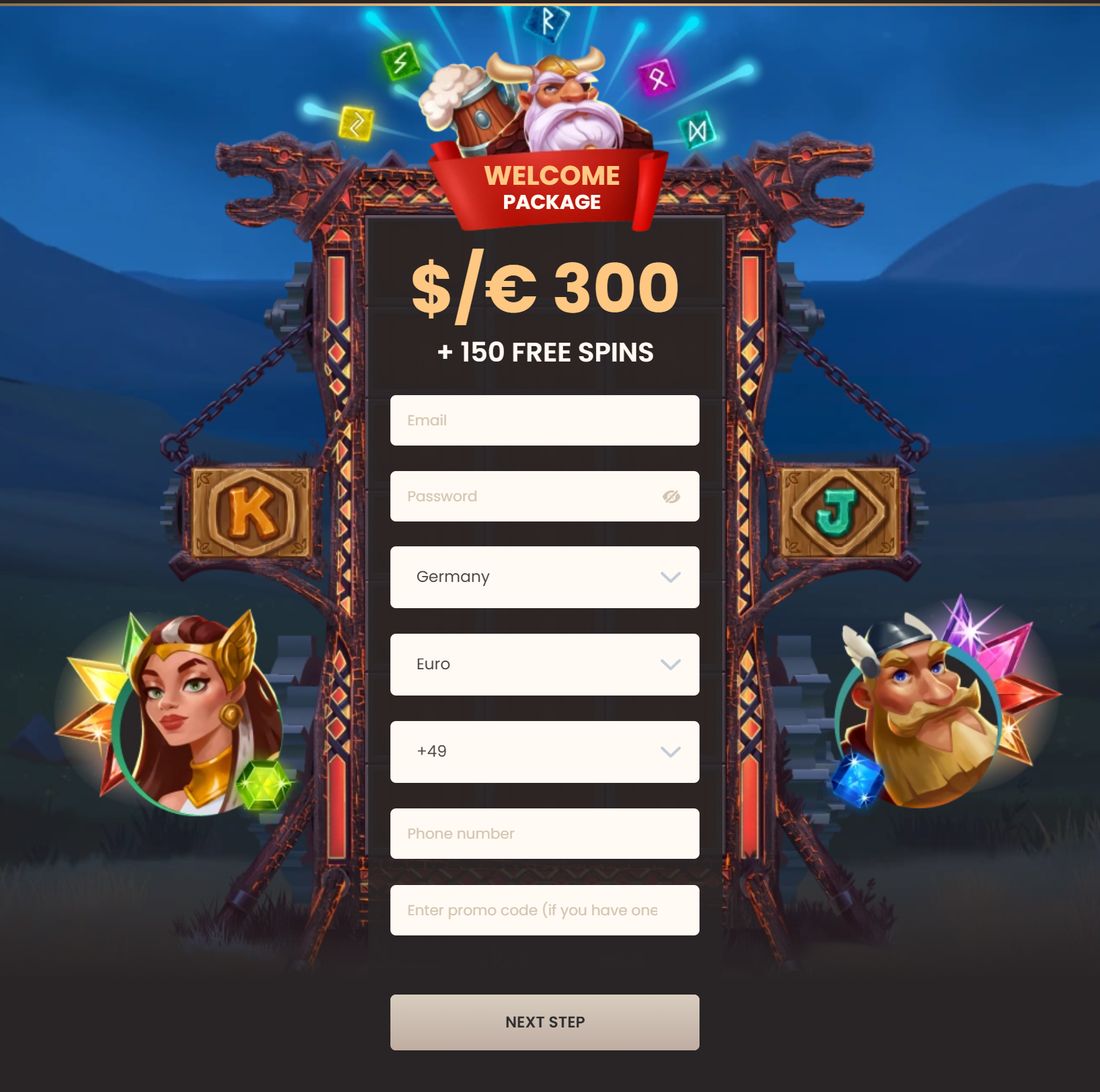 National uvítací balíček bonus za registraci