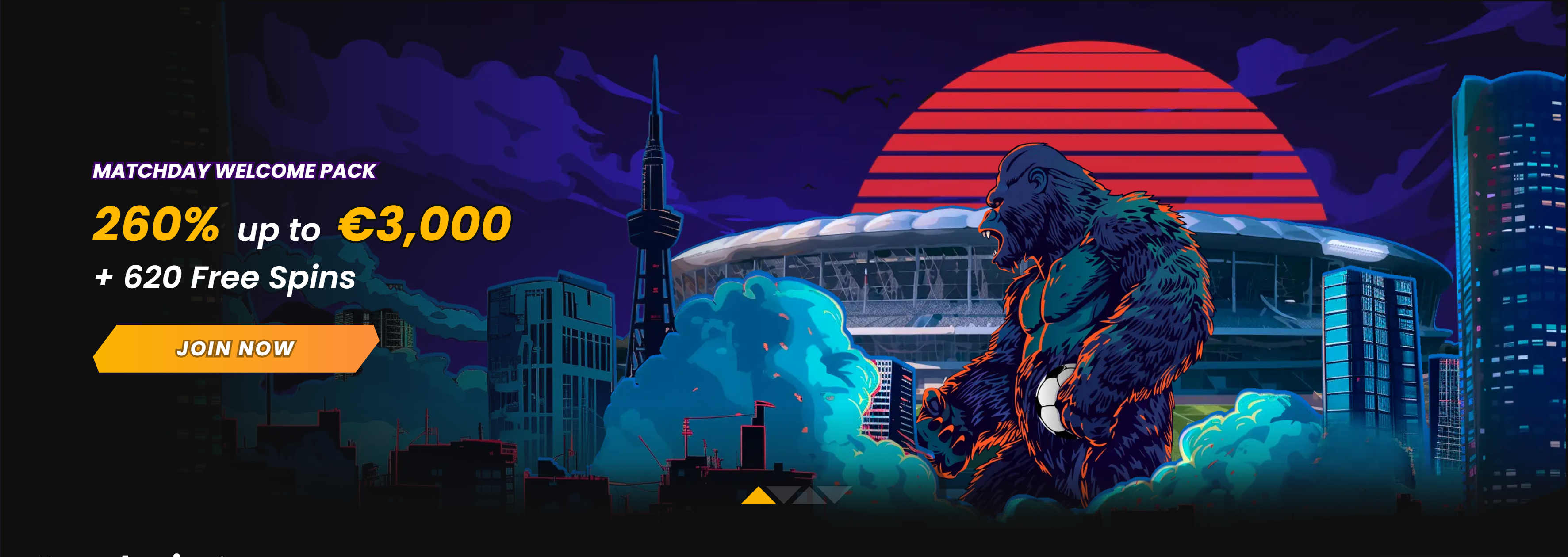 WildTokyo Matchday Welcome Pack bonus za registraci